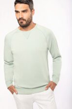 Sweat-shirt Bio col rond manches raglan homme - k480