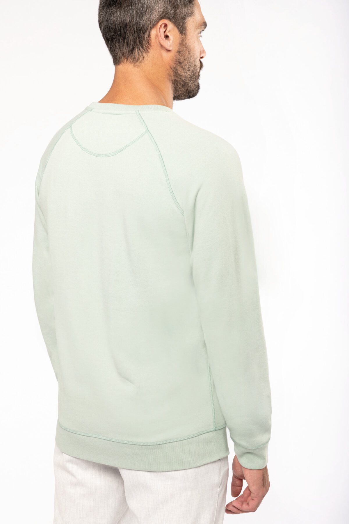 Sweat-shirt Bio col rond manches raglan homme - k480 – Image 2