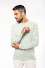 Sweat-shirt Bio col rond manches raglan homme - k480 – Image 11