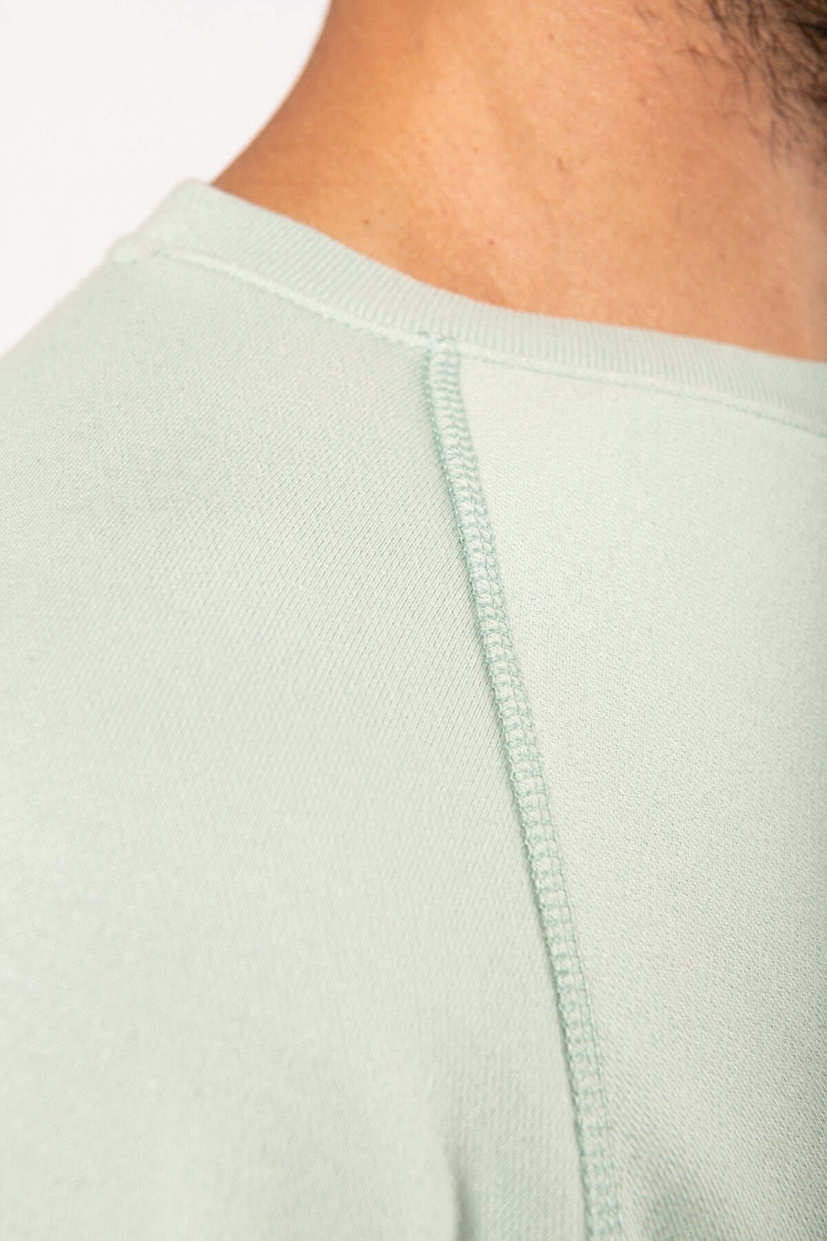 Sweat-shirt Bio col rond manches raglan homme - k480 – Image 7