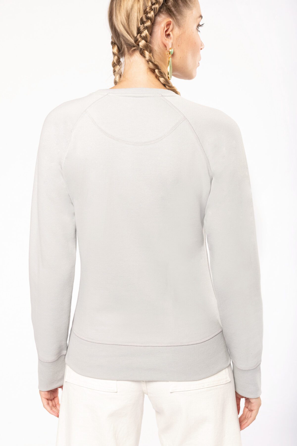 Sweat-shirt Bio col rond manches raglan femme - K481 – Image 2