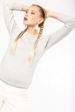 Sweat-shirt Bio col rond manches raglan femme - K481 – Image 4