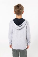 Sweat-shirt personnalisé contrasté zippé capuche enfant - K486 – Image 2