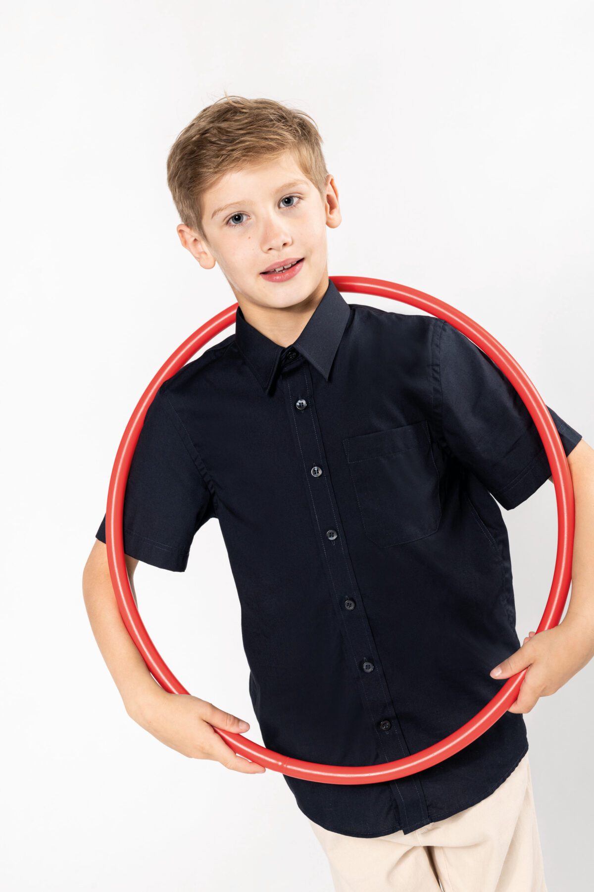 Chemise popeline manches courtes enfant -  K520 – Image 3