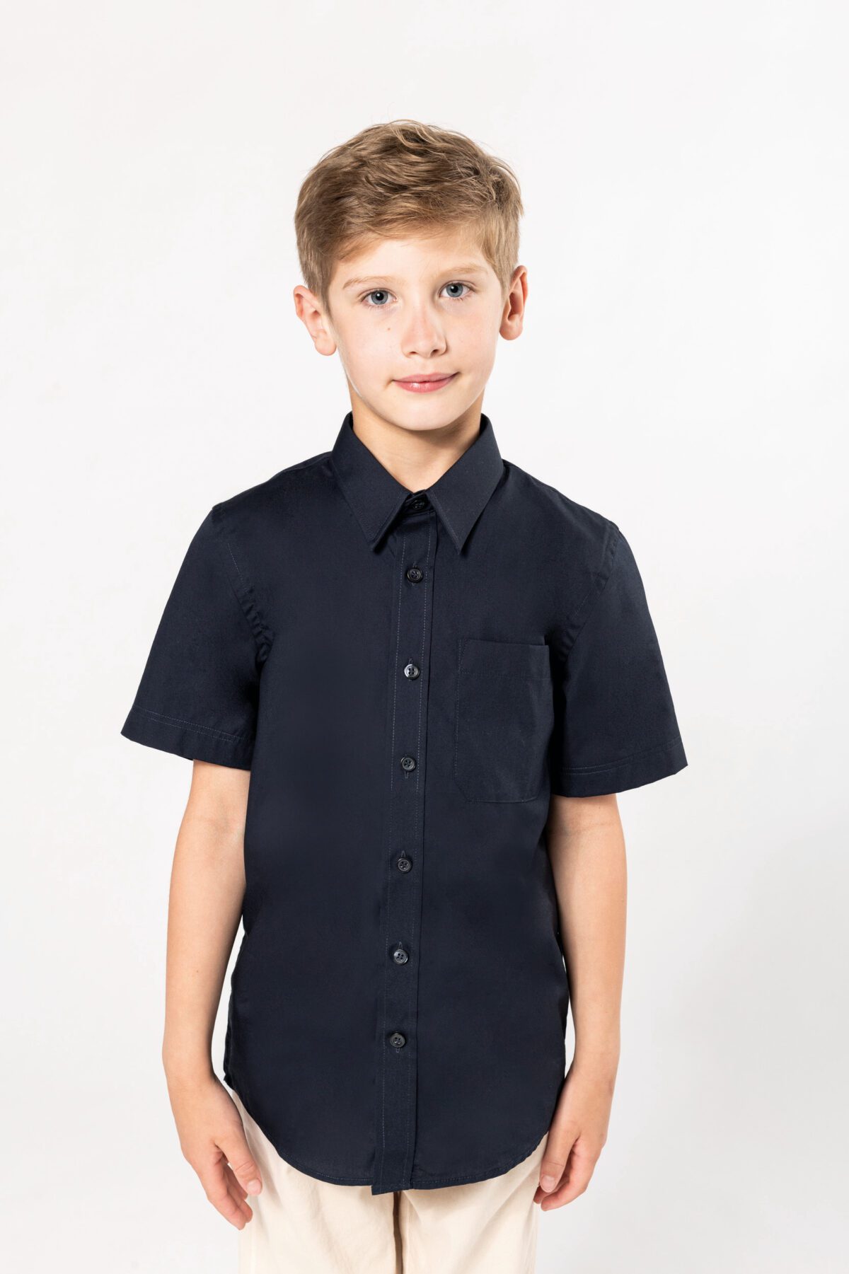 Chemise popeline manches courtes enfant -  K520 – Image 1