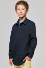 Chemise popeline manches longues enfant - K521 – Image 8