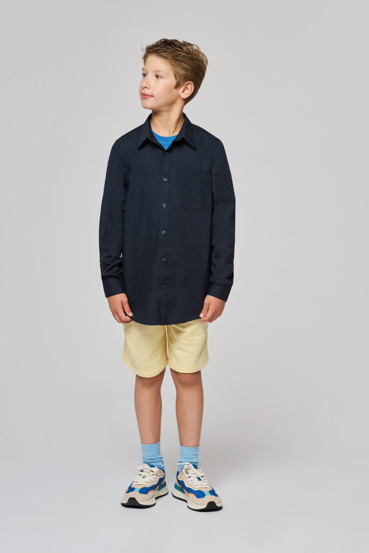 Chemise popeline manches longues enfant - K521 – Image 7