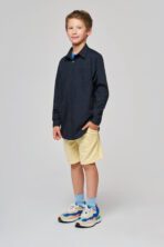 Chemise popeline manches longues enfant - K521 – Image 3