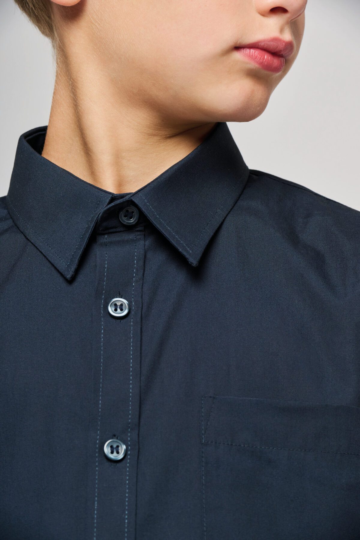 Chemise popeline manches longues enfant - K521 – Image 4
