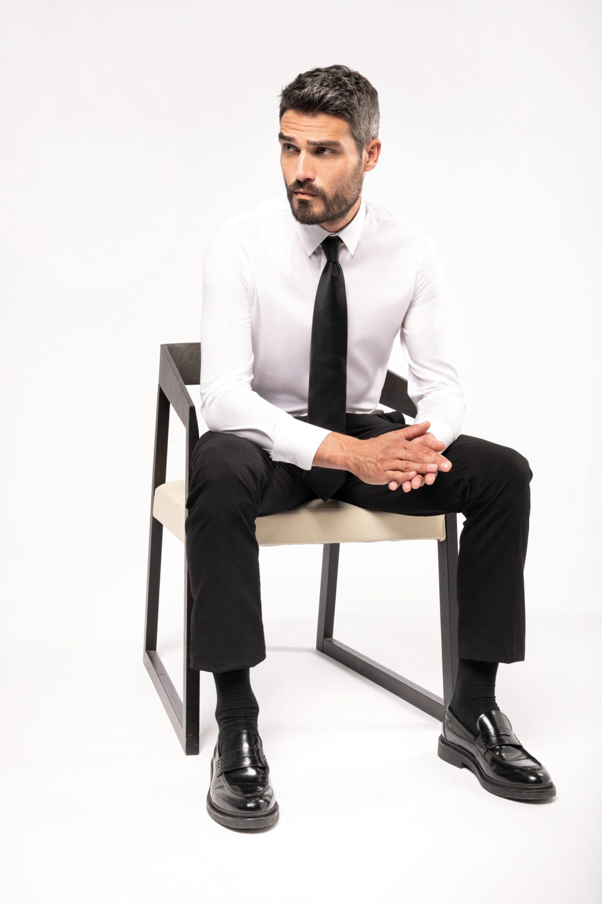Chemise ajustée manches longues sans repassage - K522 – Image 7