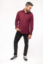 Chemise coton / élasthanne manches longues homme - K529 – Image 7