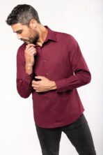 Chemise coton / élasthanne manches longues homme - K529 – Image 6