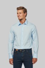 Chemise coton / élasthanne manches longues homme - K529