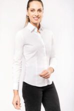 Chemise coton / élasthanne manches longues femme - K530 – Image 3