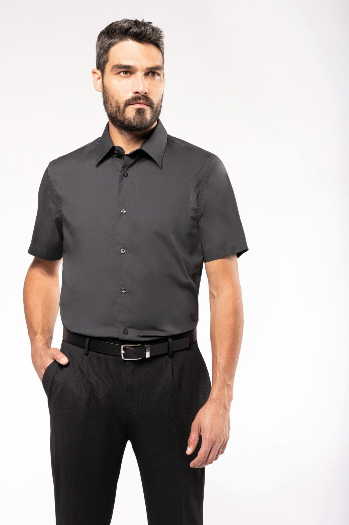Chemise coton / élasthanne manches courtes - K531 – Image 1
