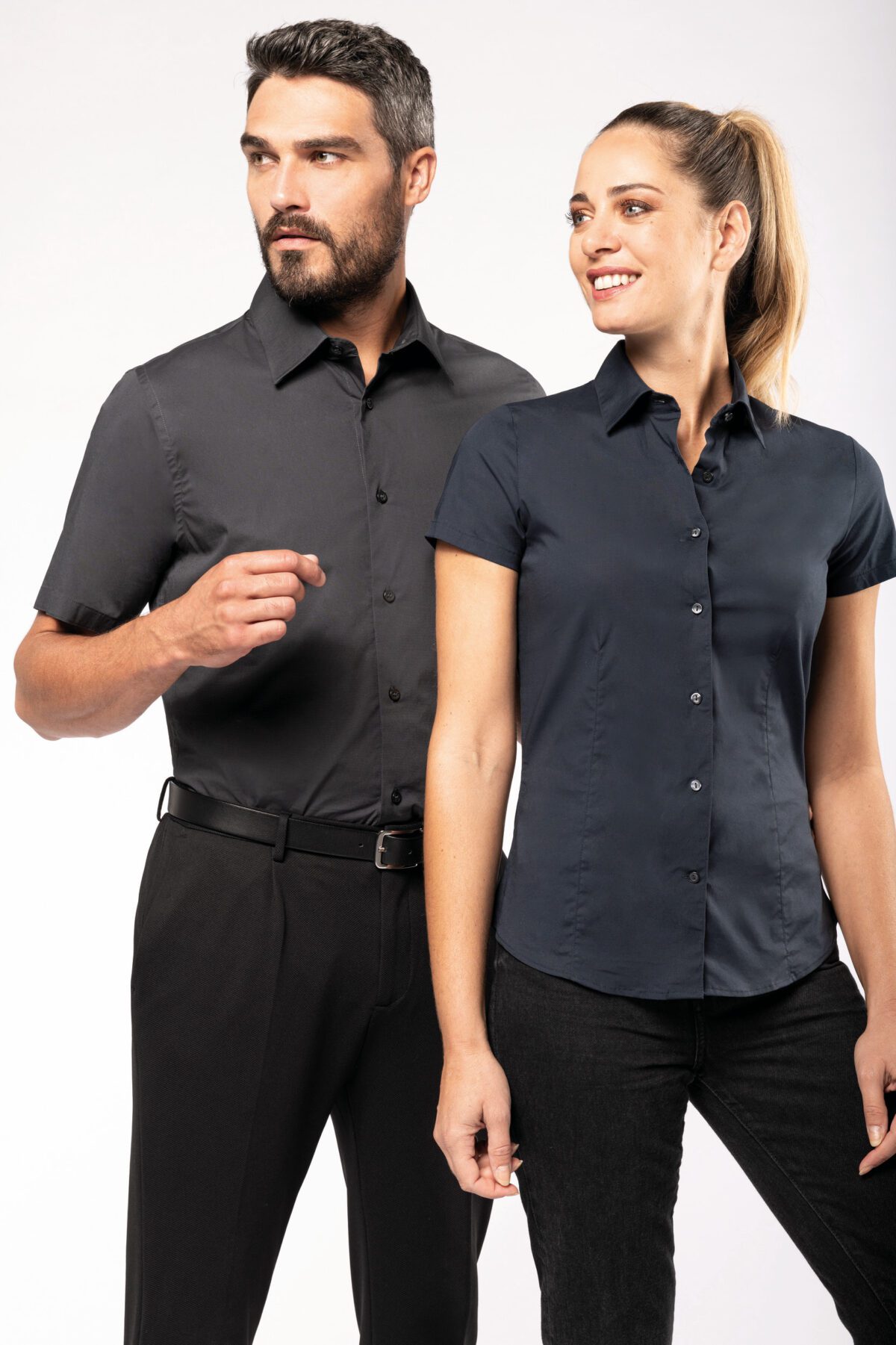 Chemise coton / élasthanne manches courtes - K531 – Image 5
