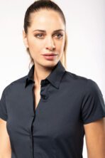 Chemise coton / élasthanne manches courtes femme -K532 – Image 4