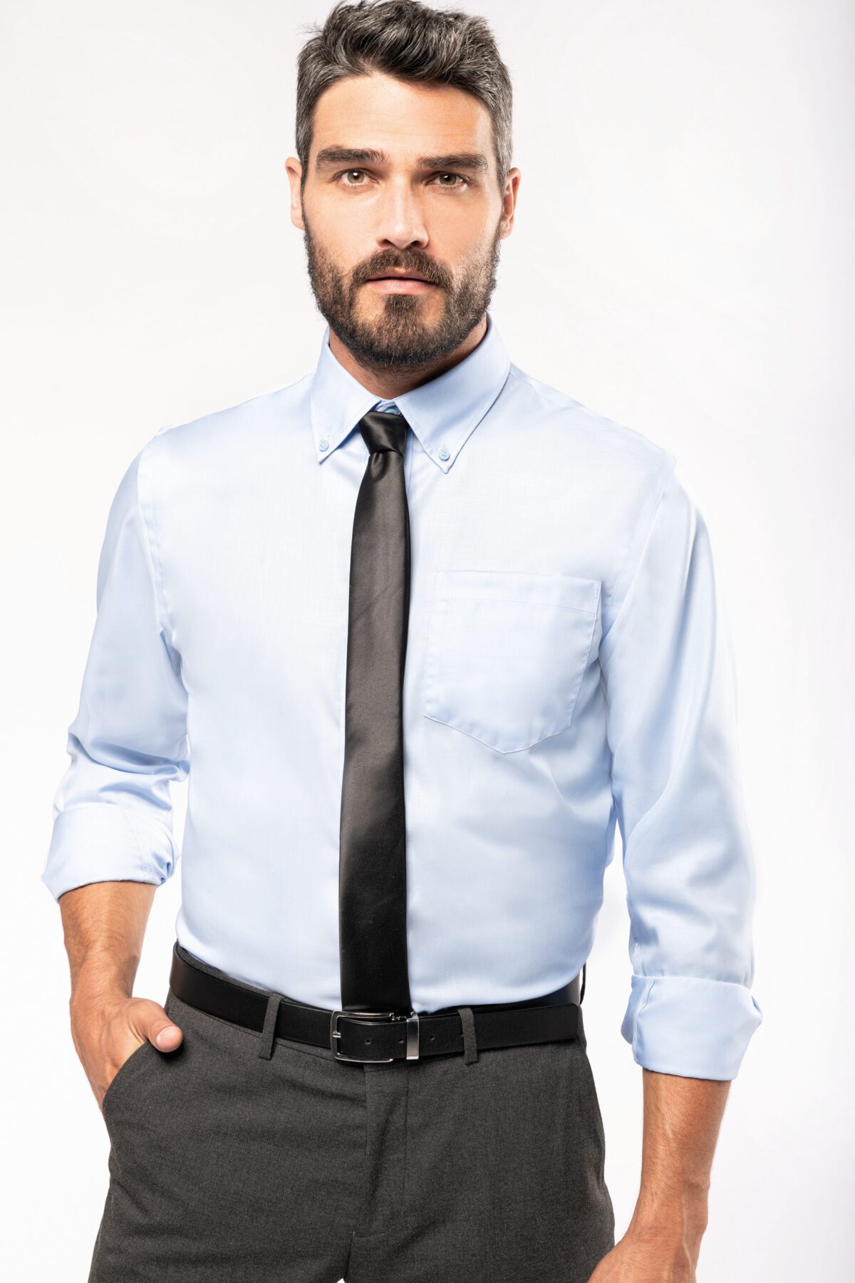 Chemise manches longues sans repassage - K537 – Image 1