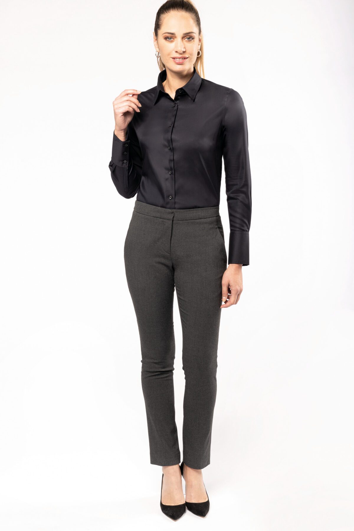 Chemise manches longues sans repassage femme - K538 – Image 4