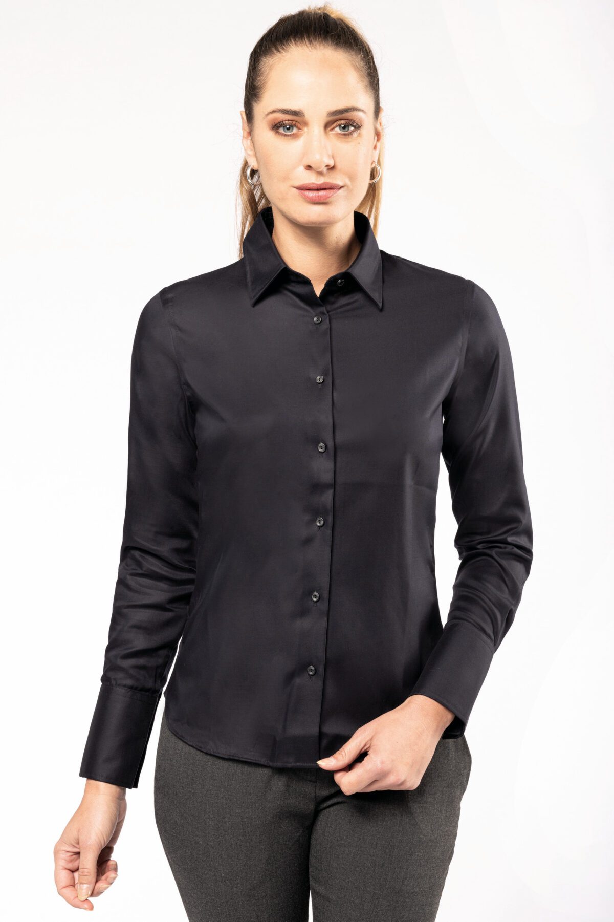 Chemise manches longues sans repassage femme - K538 – Image 1
