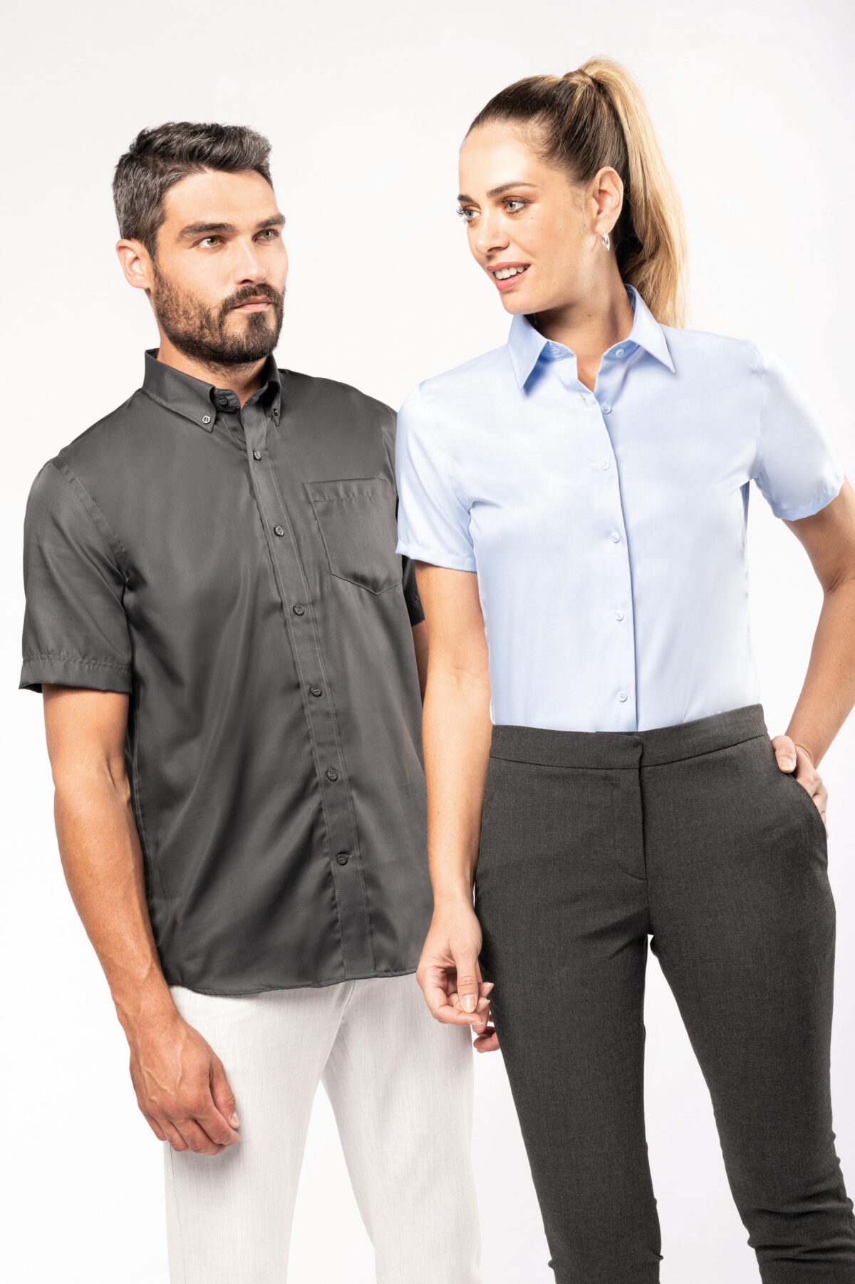 Chemise manches courtes sans repassage femme - K540 – Image 5