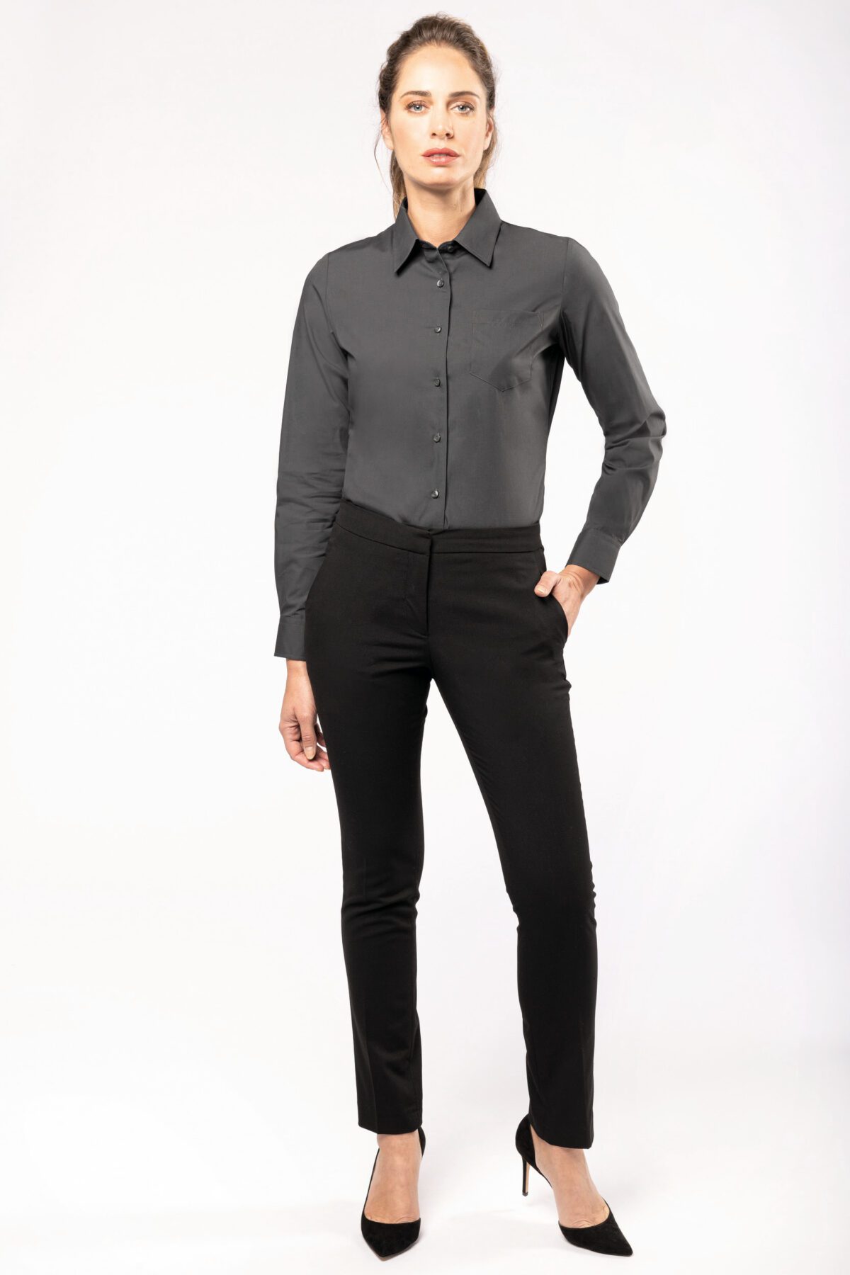 Chemise popeline manches longues femme - K542 – Image 4