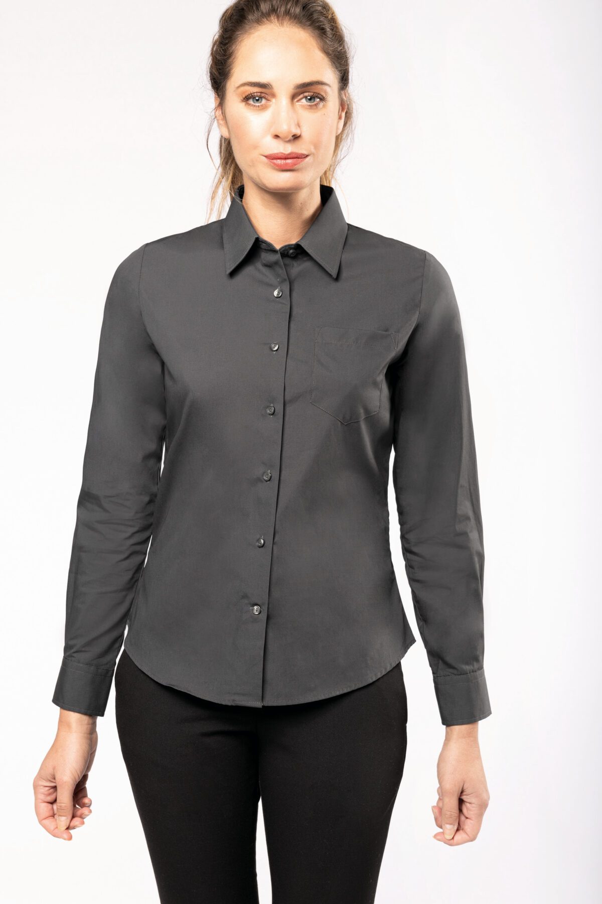 Chemise popeline manches longues femme - K542 – Image 1
