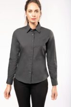 Chemise popeline manches longues femme - K542