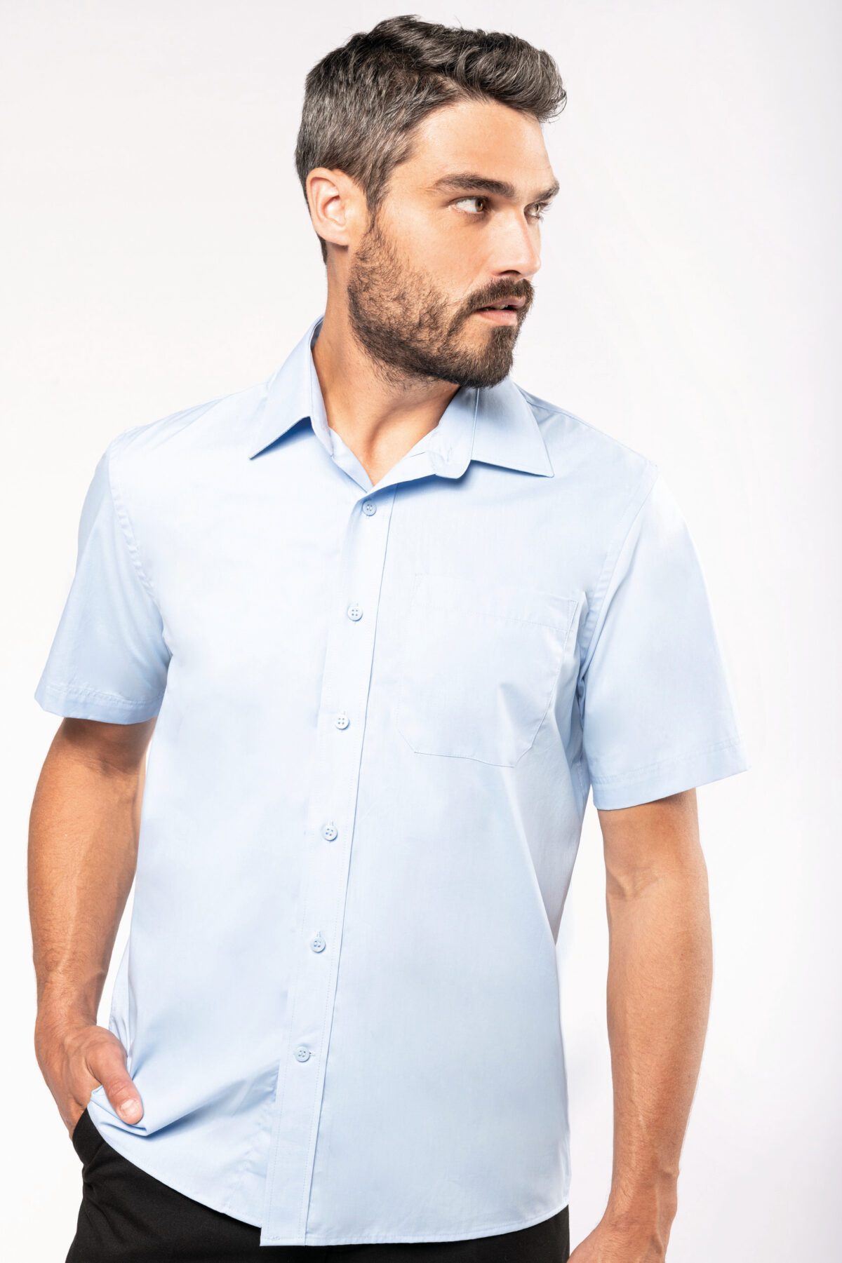 Chemise popeline manches courtes - K543 – Image 3