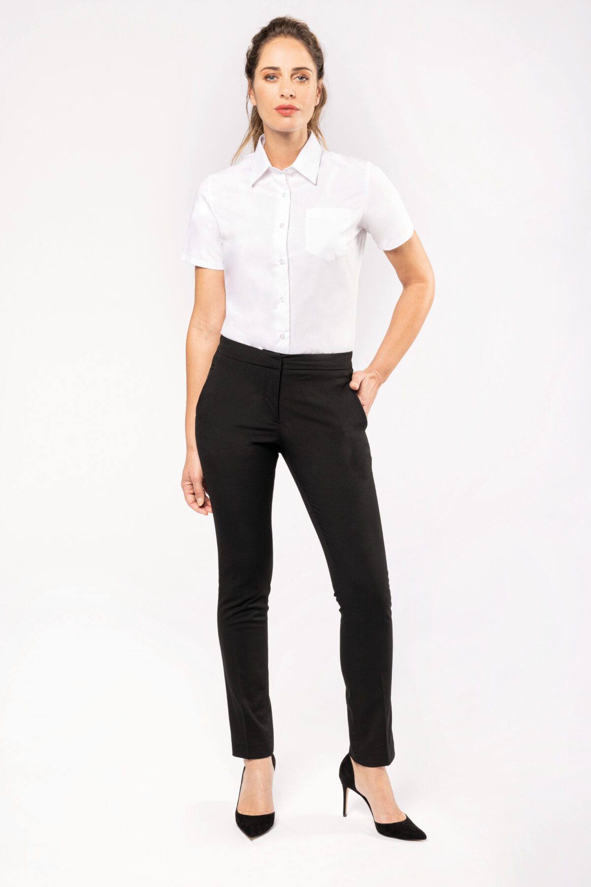 Chemise popeline manches courtes femme - K544 – Image 4
