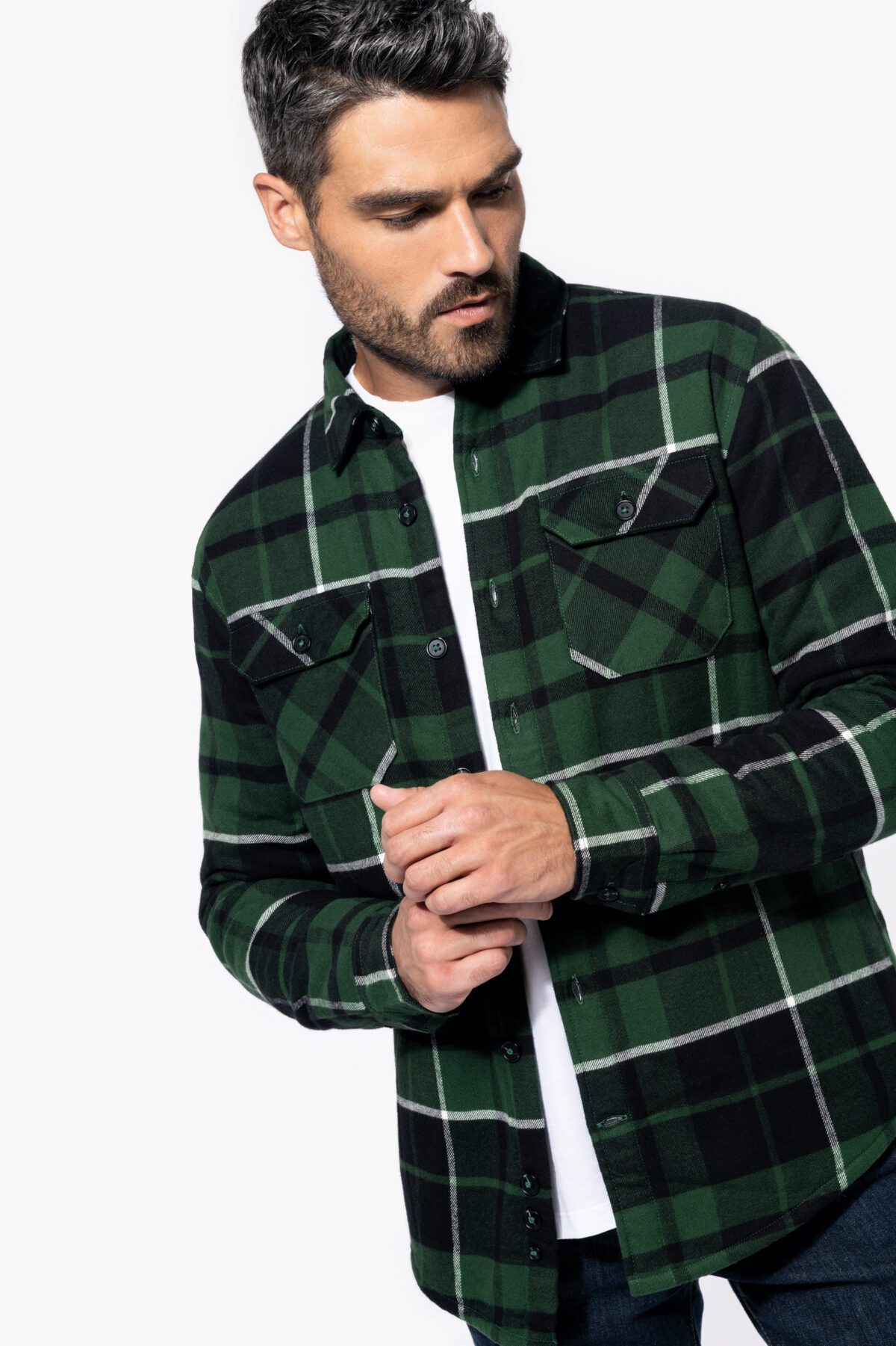 Surchemise à carreaux doublée sherpa homme -K579 – Image 21