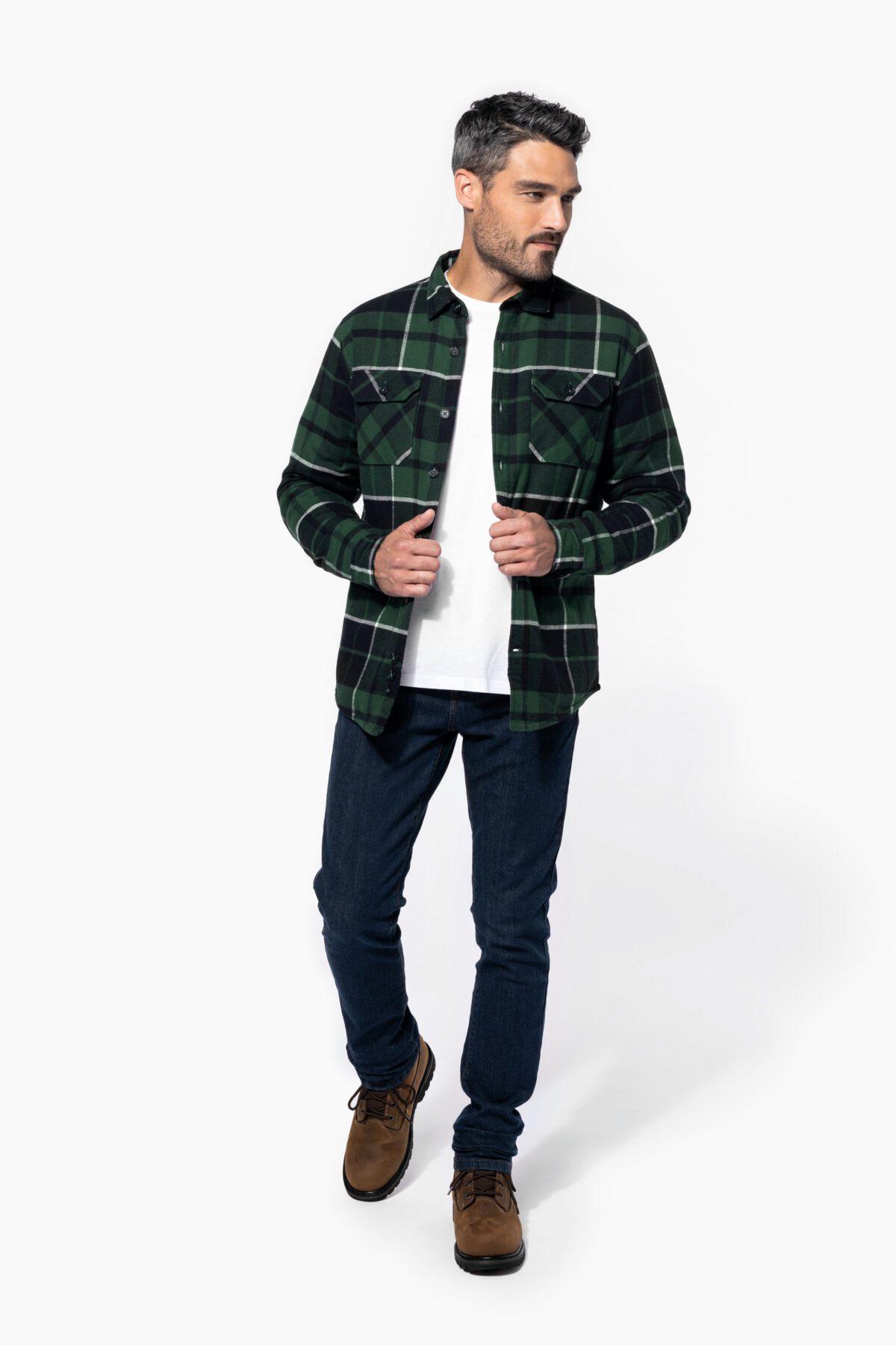 Surchemise à carreaux doublée sherpa homme -K579 – Image 22