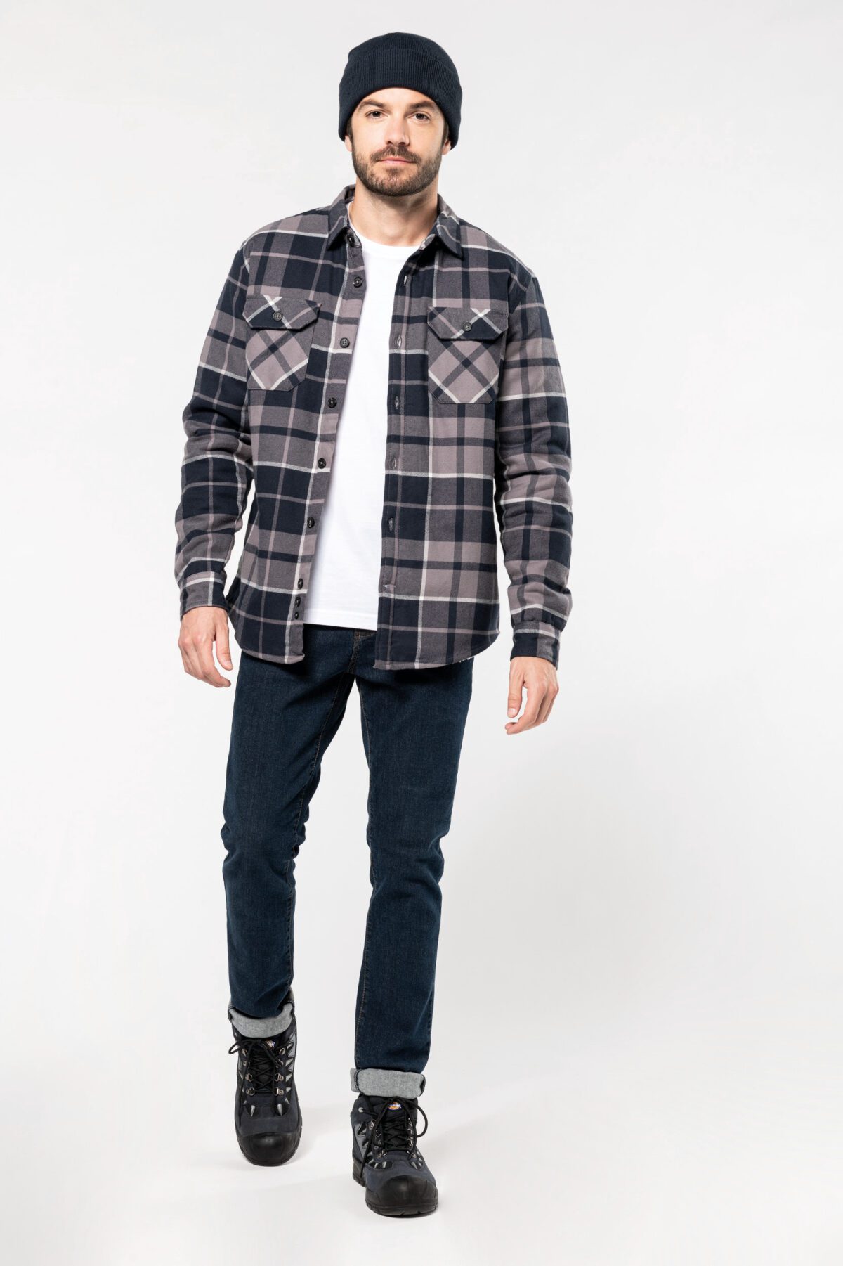 Surchemise à carreaux doublée sherpa homme -K579 – Image 16