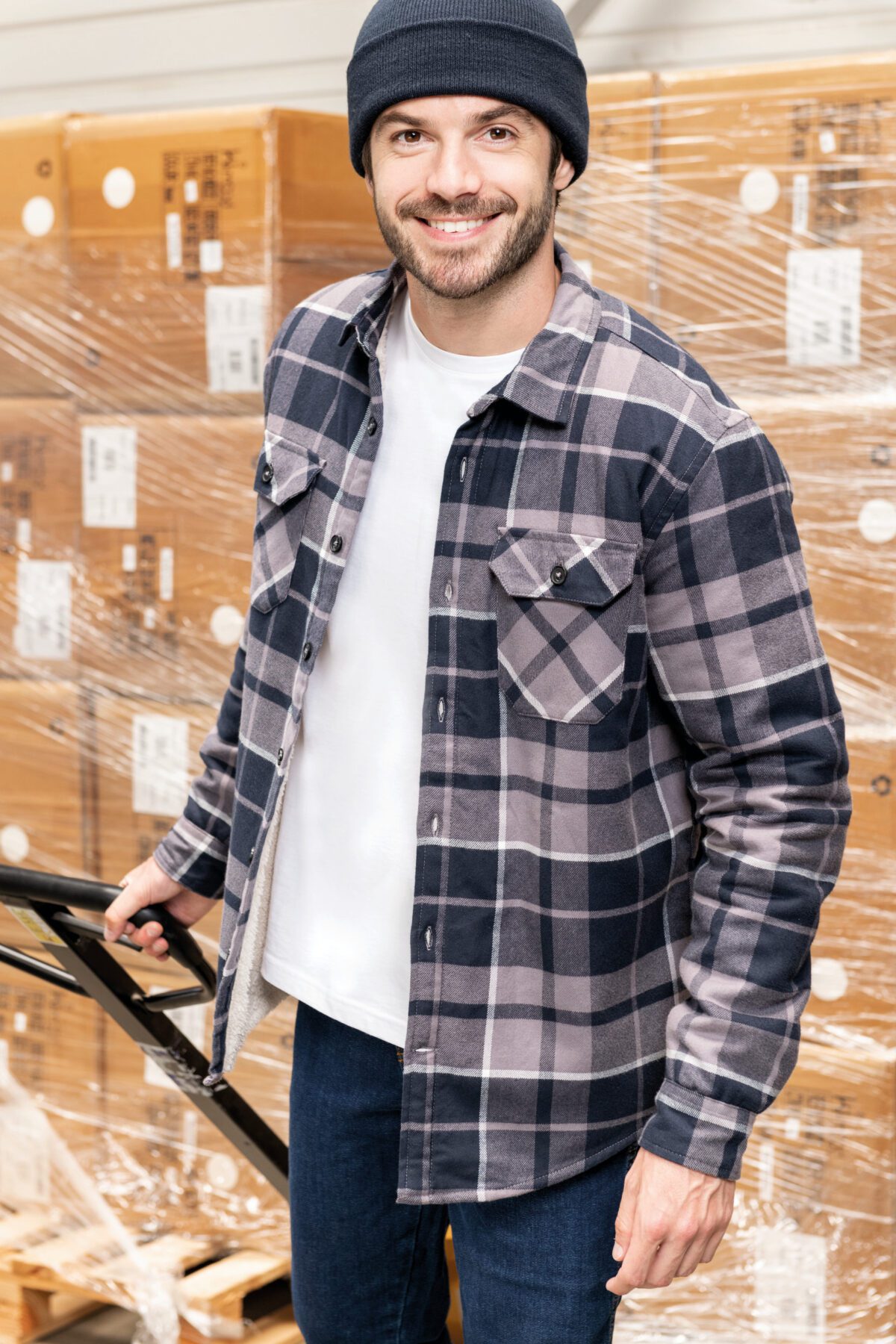 Surchemise à carreaux doublée sherpa homme -K579 – Image 11