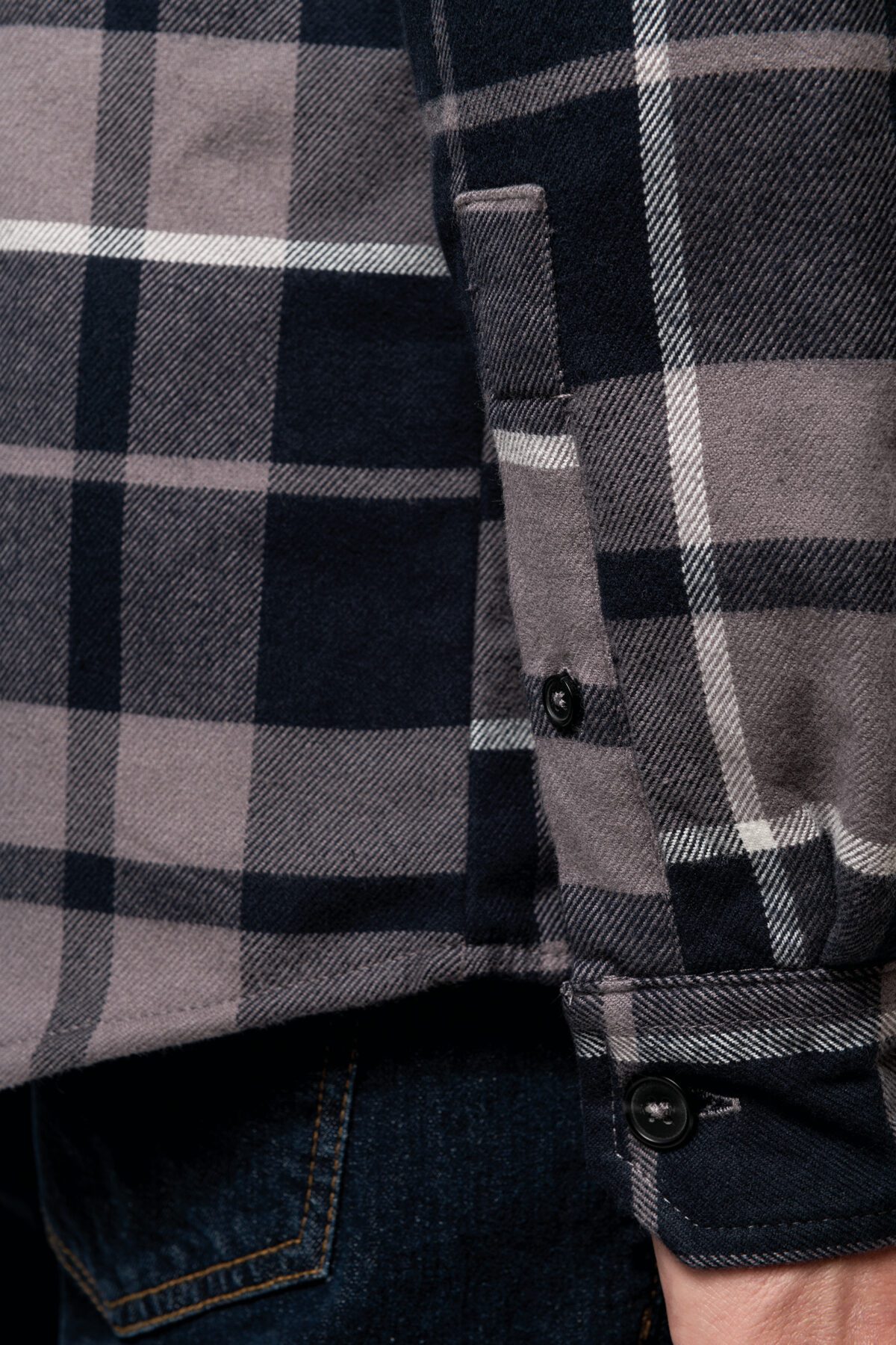Surchemise à carreaux doublée sherpa homme -K579 – Image 15