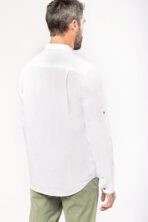 Chemise lin et coton manches longues homme - K588 – Image 2
