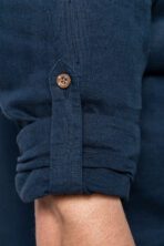 Chemise lin et coton manches longues homme - K588 – Image 8