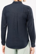 Chemise lin et coton manches longues femme - K589 – Image 10