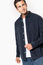 Chemise manches longues en velours homme - K599