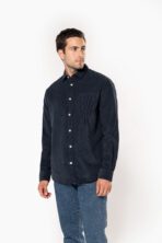 Chemise manches longues en velours homme - K599 – Image 3