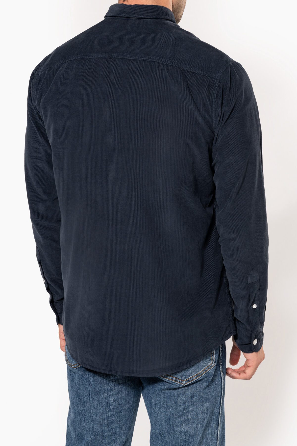Chemise manches longues en velours homme - K599 – Image 12