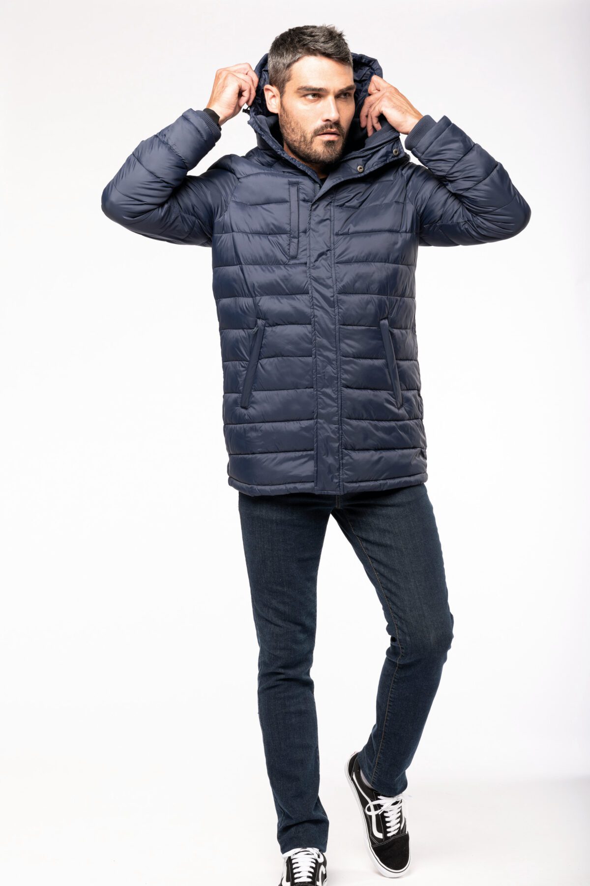 Parka doudoune légère à capuche homme - K6128 – Image 4