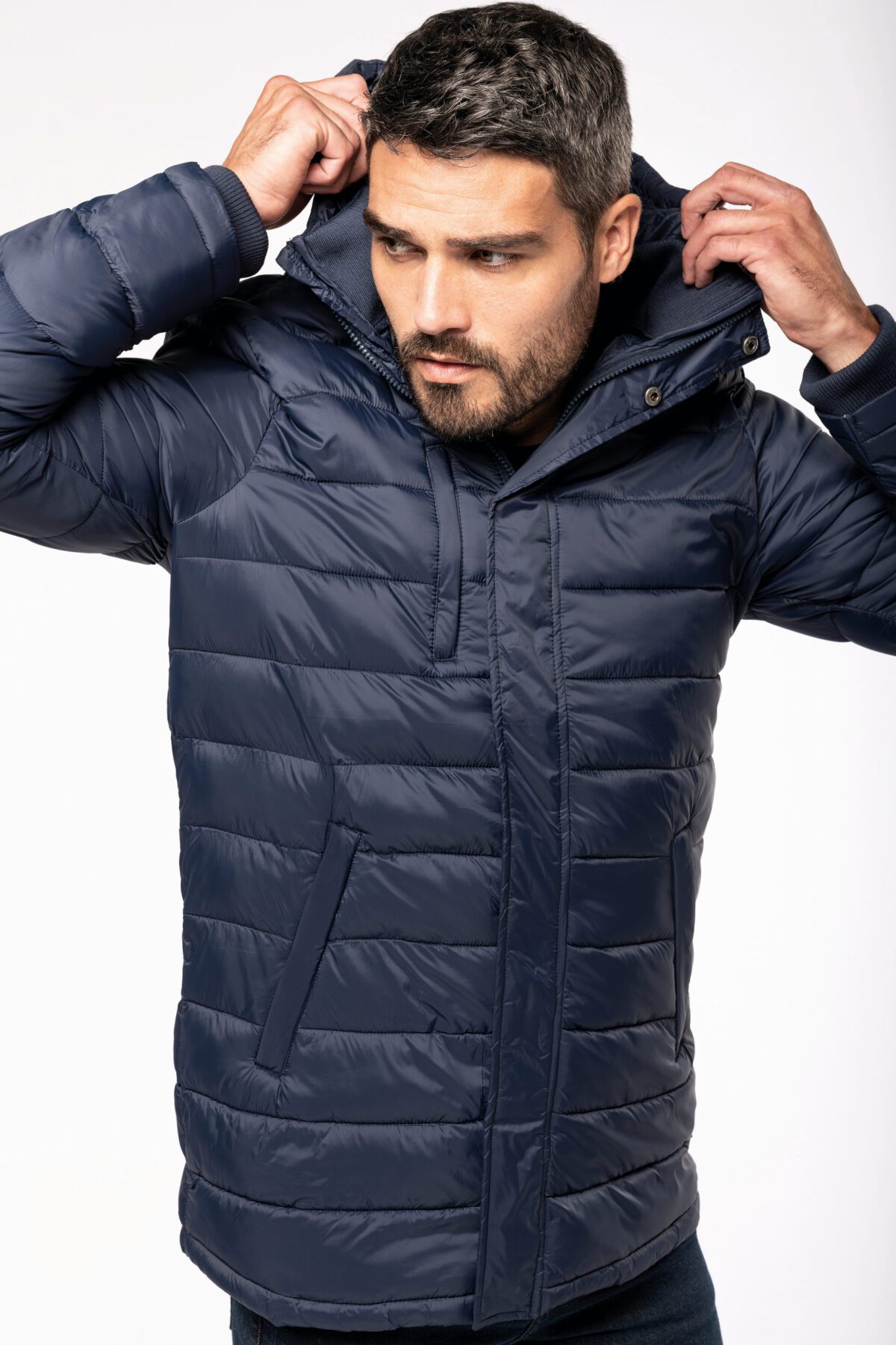 Parka doudoune légère à capuche homme - K6128 – Image 3