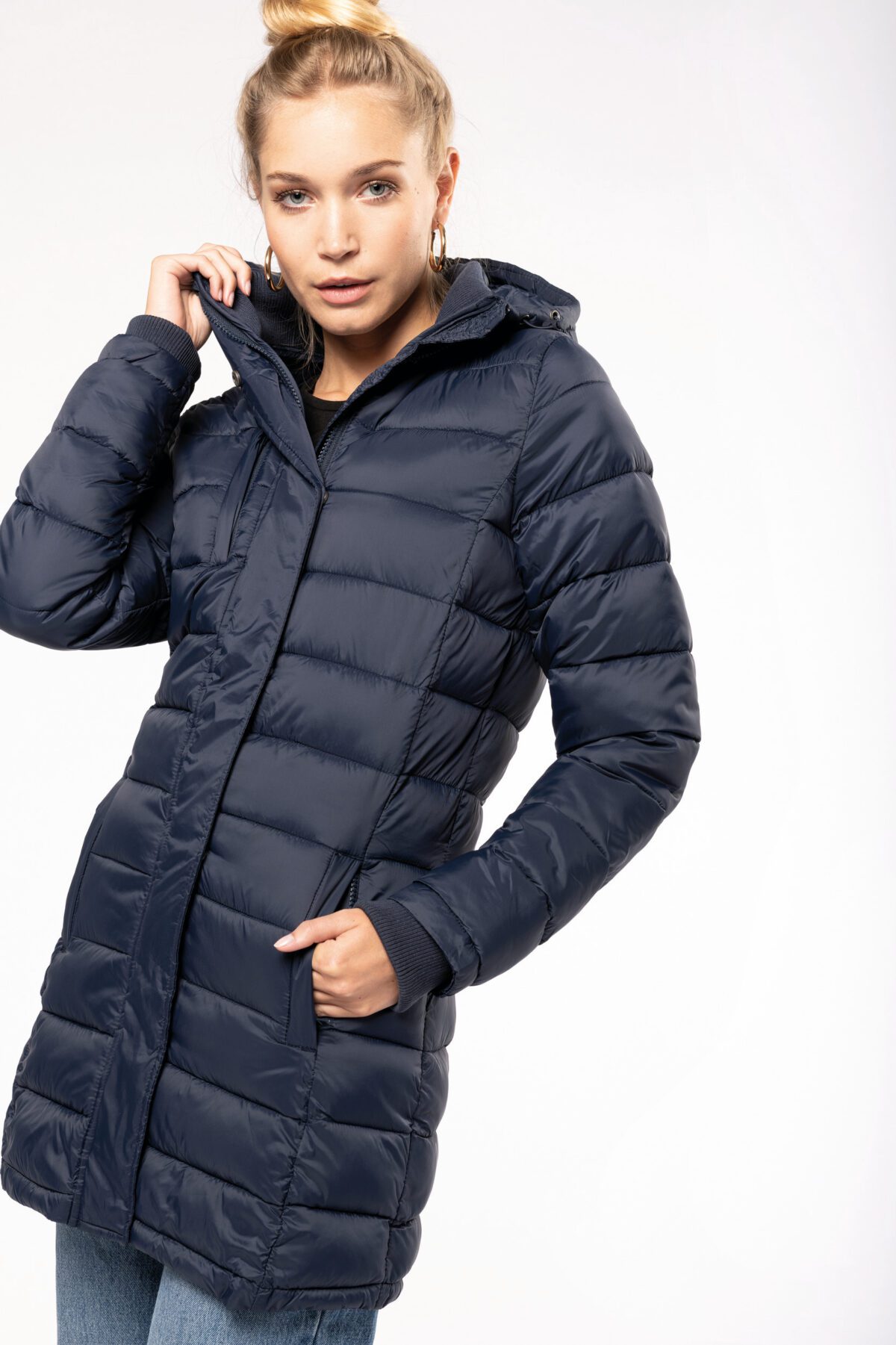 Parka doudoune légère à capuche femme - K6129 – Image 1
