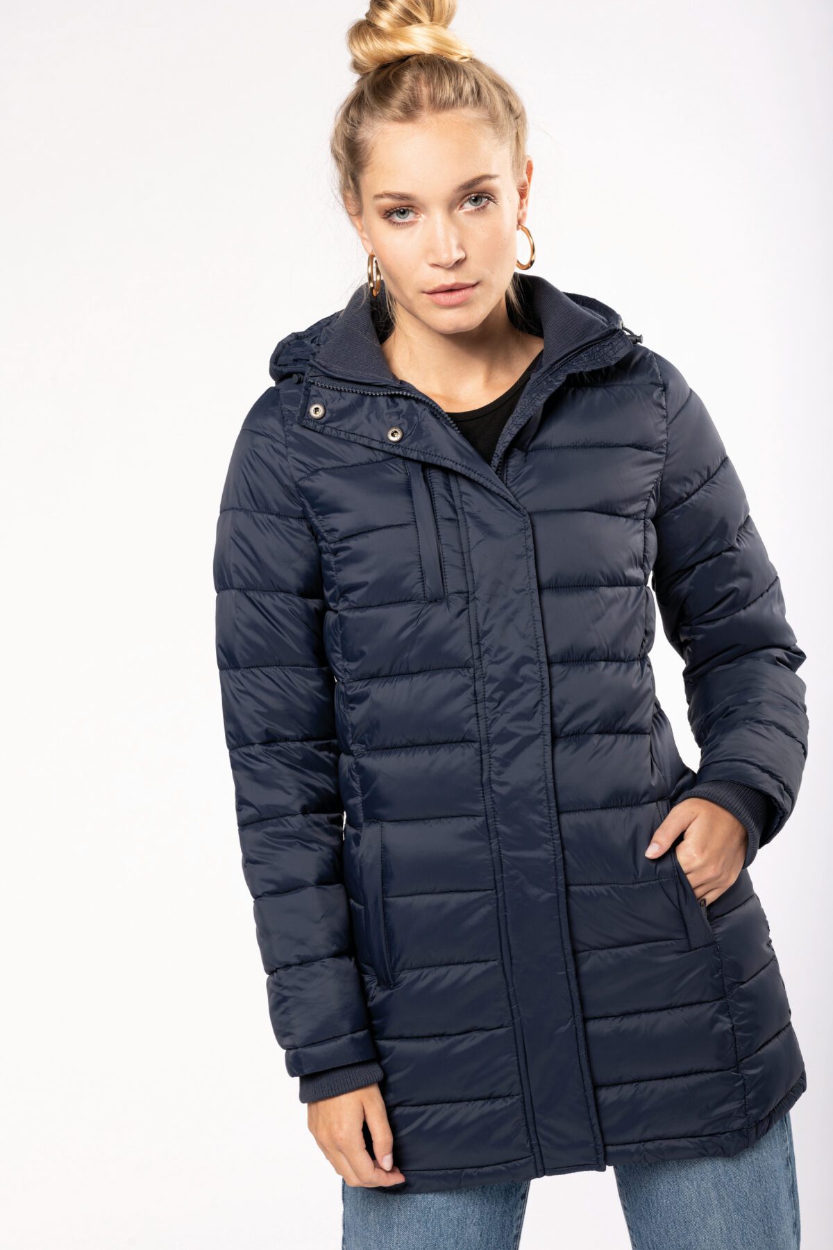 Parka doudoune légère à capuche femme - K6129 – Image 3