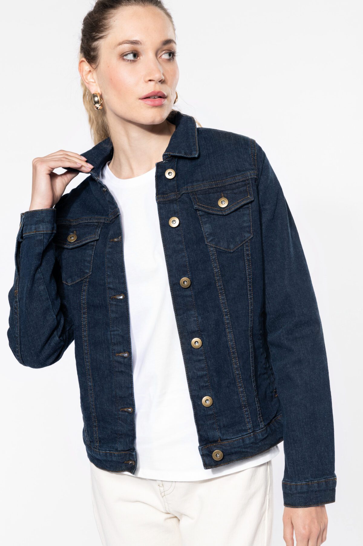 Blouson denim non doublé femme - K6137 – Image 1