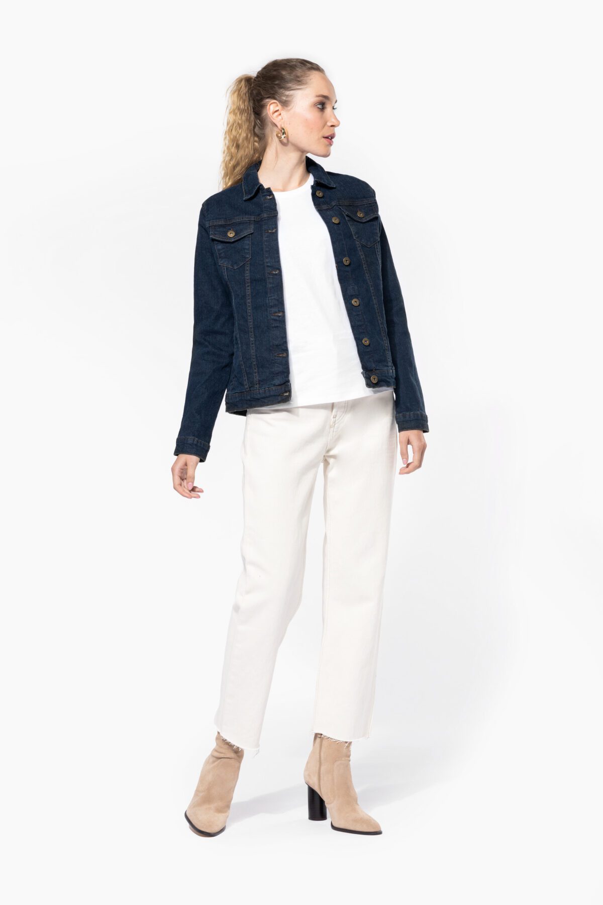 Blouson denim non doublé femme - K6137 – Image 9