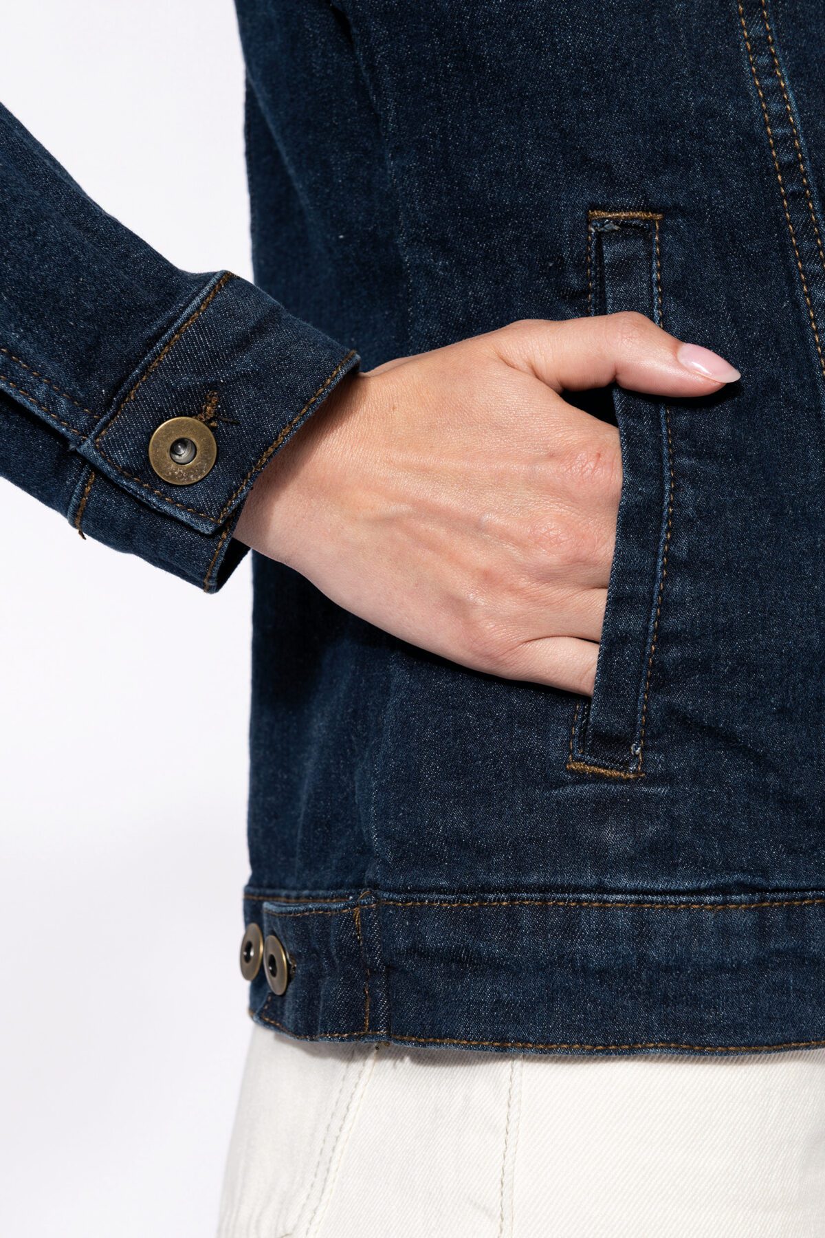 Blouson denim non doublé femme - K6137 – Image 7