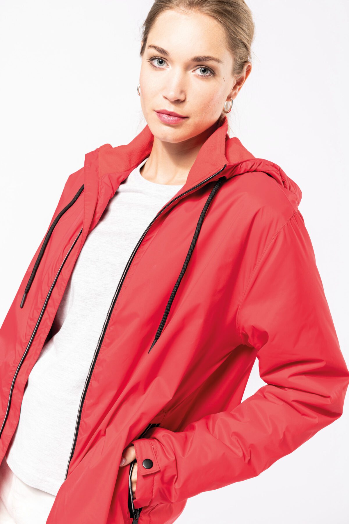 Veste à capuche avec doublure en micropolaire unisexe - K6153 – Image 19