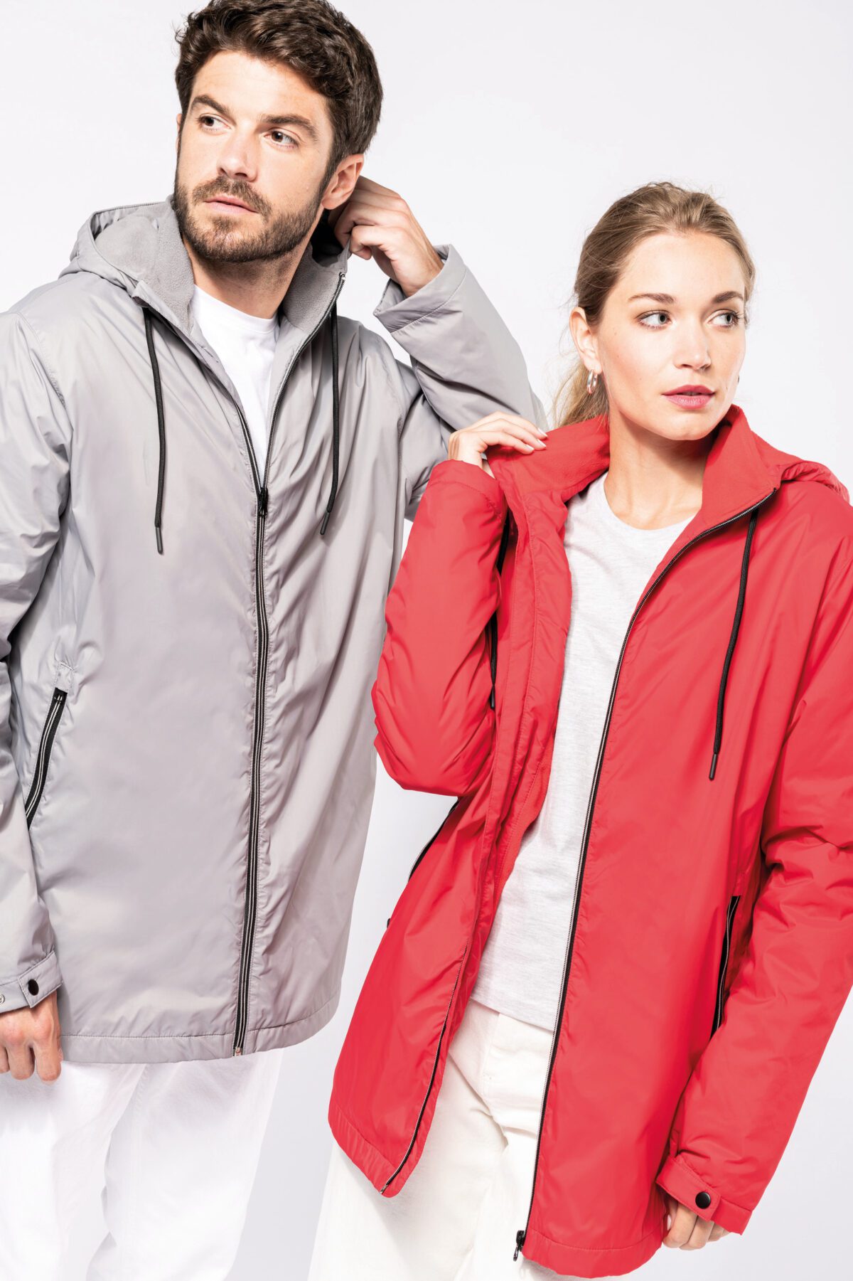 Veste à capuche avec doublure en micropolaire unisexe - K6153 – Image 1